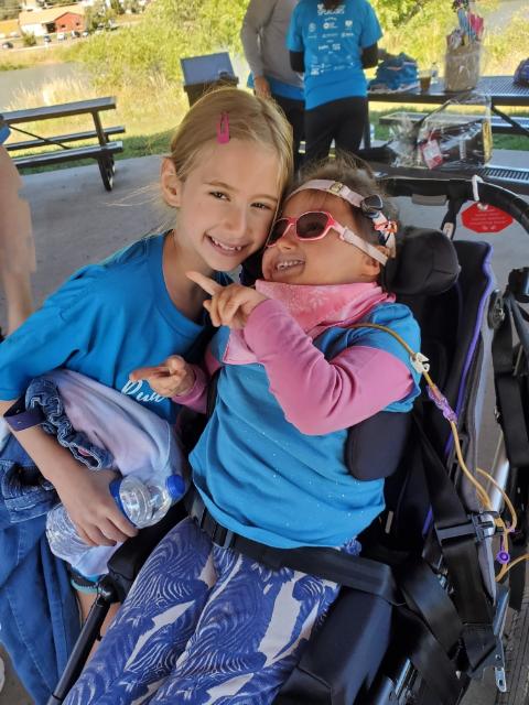 Run for the Rare 2023 - two girls smiling after the run